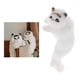 thumbnail image 5 of Adornos artísticos de gato de peluche, figuritas colgantes de gato de simulación, manualidades, regalos Negro a la derecha, 5 of 9