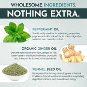 Maxi Health Peppermint Oil with Ginger & Fennel – Digestive Health Support – 60 Delayed Release Capsules