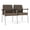 Adler-Castillo Brown, variant on Mystic Reception Waiting Room Steel Tandem Seating / Silver Steel / Blue