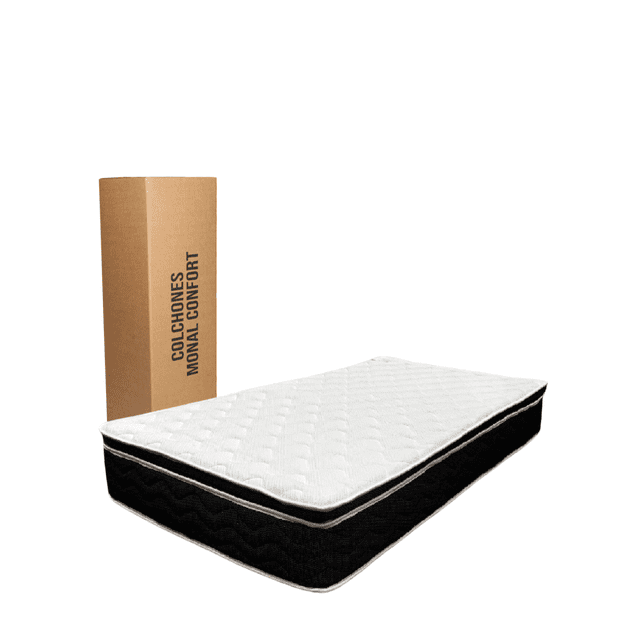 Colchon Matrimonial en Caja con Colchoneta Semi Firme 25 cm de grueso Renace