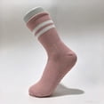 thumbnail image 2 of Lopecy-Sta Socks for Women Non-Slip Crew Striped Mid-Calf Socks with Grips Soft Breathable Cotton Socks for Yoga and Daily Wear Anti-Skid Socks, 2 of 5