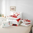 thumbnail image 6 of Feelyou Kawaii Santa Claus Bedding Comforter Set 7 Pieces, Dreamy Festival Full Bedding Set, Christmas Gift Reversible Fitted Sheet Flat Sheet, Breathable Home Decor, 6 of 8
