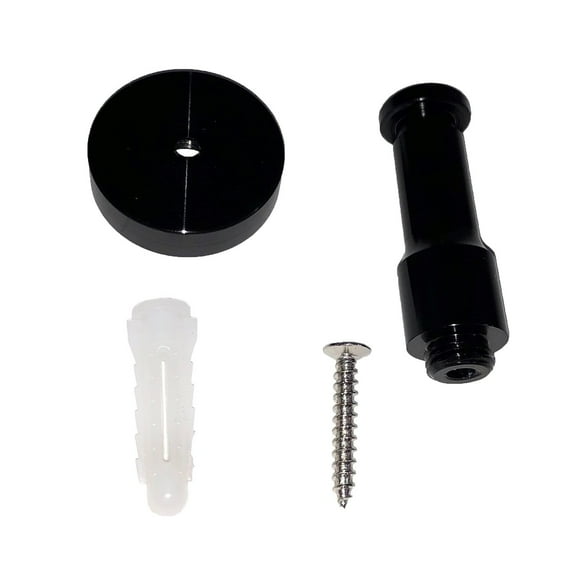 ObeCo OBPR-SME-ALHK-BLACK Aluminum Clothes Hook - 2", Black