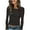 Black, variant on Womens Sheer Mesh Long Sleeve Cropped Tops Crew Neck See Through Tee Shirts Party Club Night Lace Blouse(Blue,M)