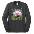 thumbnail image 3 of Happy Glamper | Fancy Camping Camper Van Caravan | Nature Lover Mens Long Sleeve Shirt, Charcoal, 3XL, 3 of 5