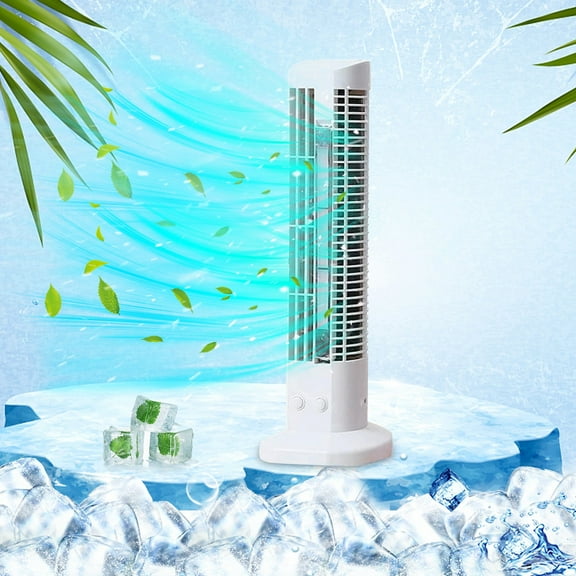 XGFHYJEH Tower Fan, Bladeless Tower Fan, Small Floor Fan, Personal Evaporative Vertical Conditioner, Quiet Standing Oscillating Cooling Fans for Home Bedroom Office Indoor
