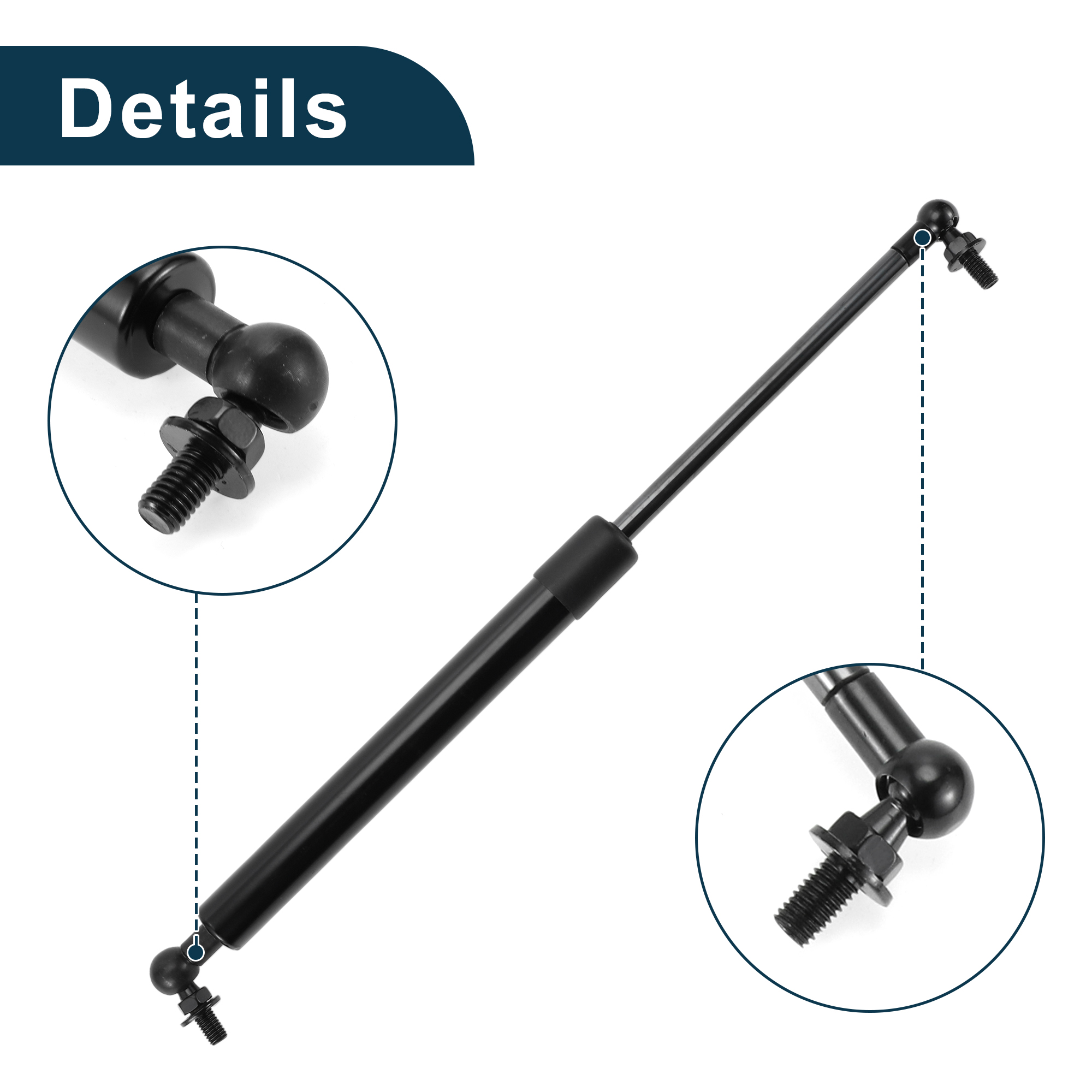 Unique Bargains 2Pcs Front Hood Lift Supports Struts for Toyota Supra 1986-1992 Black