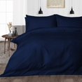 thumbnail image 6 of 300 THREAD COUNT, 7 Piece Bed Sheet Set, 12" Deep Pocket, 100% Egyptian Cotton, Sateen Finish Sheet Set - Navy Blue Stripe, Twin XL Size., 6 of 7