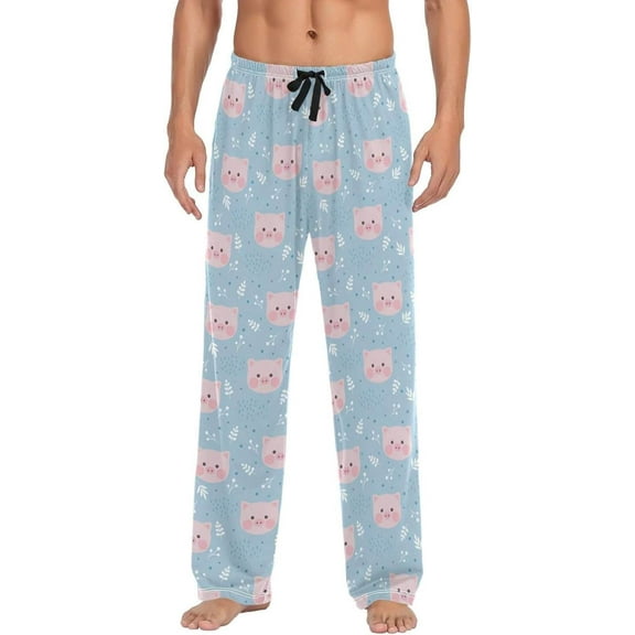 GZHJMY Pig Pajama Pants for Men, Lounge Pants Lightweight Men Pajama Bottoms with Drawstring Pockets, Christmas New Year Birthday Gifts, XX-Large
