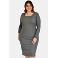 thumbnail image 1 of Vestido acanalado Roman Fashion Tallas Extras 4303 Gris 40, 1 of 6