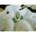 thumbnail image 4 of 2.50 Ct Lab Created Emerald & Diamond Womens Hoop Earring 14K Yellow Gold Plated, 4 of 4