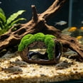 thumbnail image 5 of Cififendec Resin Moss Wine Barrel Aquarium Ornament, 3.15"×2.76", Simulated Fish Hideout Cave Decor for Betta Shrimp Reptile Tank Landscape Decoration, 5 of 5