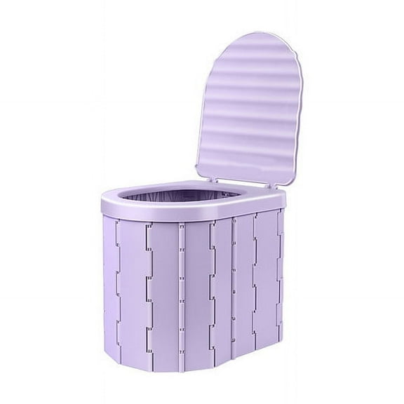 Uutvmp Portable Toilet, Camping Toilet for Adults with Lid, Folding Bathroom Toilet with Bags, Large Capacity, Portable Potty for Hiking, Camp, Road Trip, Travel, Car, Tent and Truck Driver