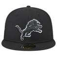 thumbnail image 2 of Men's New Era Black Detroit Lions Main Patch 59FIFTY Fitted Hat, 2 of 6