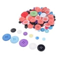 thumbnail image 1 of veasfak 120g 4 Holes Round Resin Buttons Fit Sewing & Scrapbook 10-30mm Mixed Color, 1 of 9
