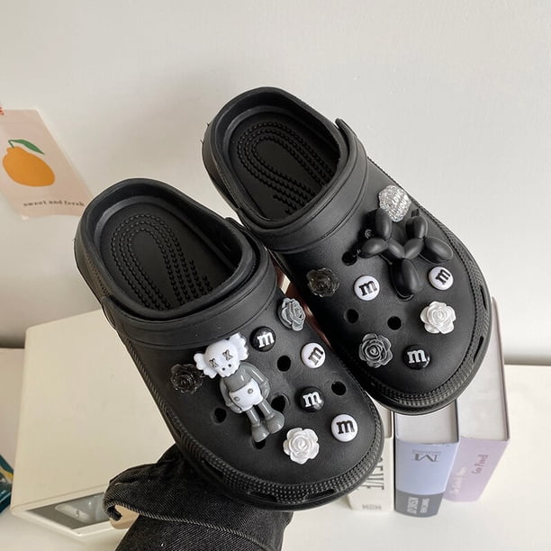 Zapatillas de plataforma con agujeros para mujer, zuecos de 7cm de grosor, sandalias antideslizantes de EVA, chanclas para el hogar, jardín, Playa Qiuyongming unisex