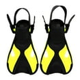 thumbnail image 4 of Swim Training Open Heel Adjustable Snorkel Scuba Diving Flippers For Kids Yellow, 4 of 8