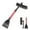 A, variant on Detachable Multifunctional Car Snow Brush & Ice Scraper with Telescopic Metal Rod | 2-in-1 Snow Removal Shovel & Broom for Household & Vehicle Use | Soft PVC Bristles & Thick Sponge Handle