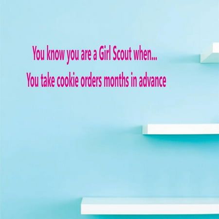 - Girl Scout Scouts Decals wall Stickers Vinyl art work for Girls Bedroom room inspirational quote quotes 8X20
