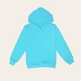 thumbnail image 4 of NAISIBABY Girls Hoodies Long Sleeve Solid Color Casual Soft Hooded Sweatshirts Light Blue Size 2 T, 4 of 5