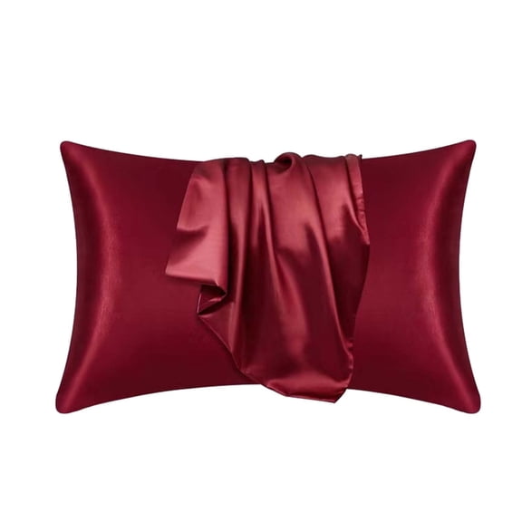 Blasgw Satin Pillowcase For Hair And Skin Pillowcases Standard Size Luxury And Soft Satin Pillow Covers 1 Pack 20x30 Inches Red