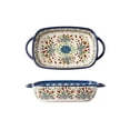 thumbnail image 1 of Double Ear Baking Bowl Baking Dish Household Ceramic Retro Tableware Handle Bowl Salad Bowl Deep Dish, 1 of 5