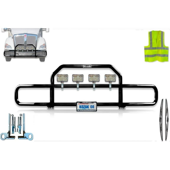 Compatible with T680 2012-2021 Front Grille Deer Moose Bumper Guard - Black