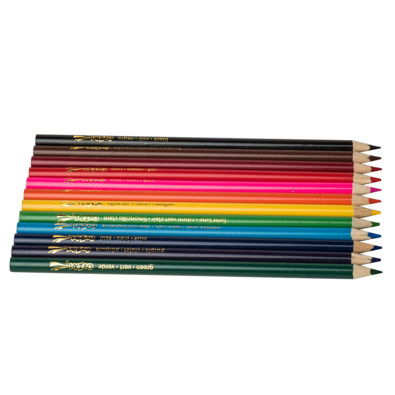 12 Pack Colored Pencils with Adult Color by Numbers Pad