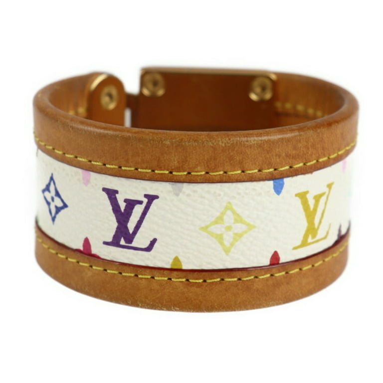 Monogram leather bracelet Louis Vuitton Multicolour in Leather