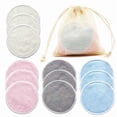 thumbnail image 2 of 12PC Reusable Cotton Pads Makeup Remover Pads Washable Round Bamboo Make Up Pads Cloth Nursing Pads Skin Care Tool Skin Cleaning, 2 of 10