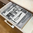 thumbnail image 5 of Kitchen Utensil Organizer, Expandable Drawer Tray for Silverware and Cutlery, Adjustable Storage Box 11x2x16 Inches for Forks Spoons and Knives, 5 of 7