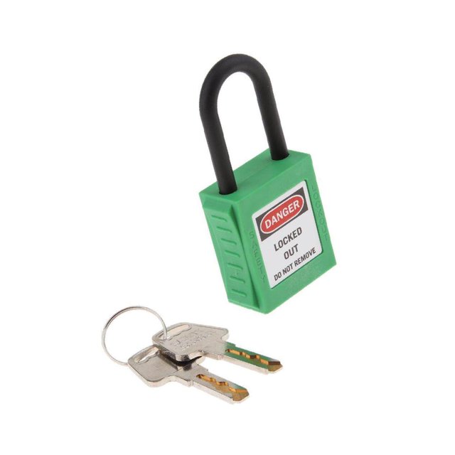 PL38-KD Cadenas de Sécurité Incurvé en PVC de 38 mm Cadenas de Sécurité Cadenas de Sécurité Vert