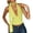 Yellow, variant on Tops for Women Going Out Halter Scarf Crop Top Deep V Sleeveless Backless Vest Party Clubwear