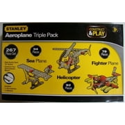 Stanley Construct & Play Aeroplane Triple Pack 267 Piece Set