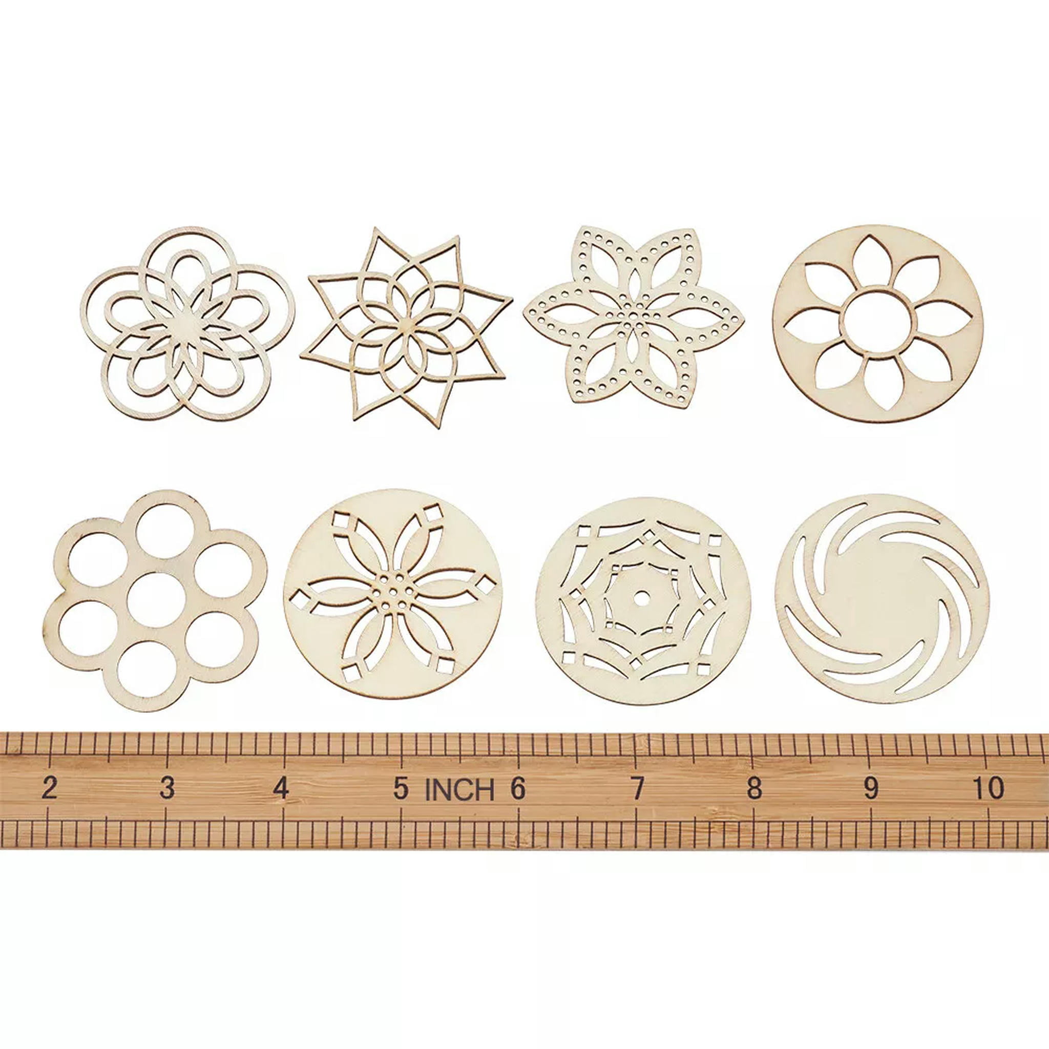 EOEMY 1Set Diy Dangle Earring Making With 80Pc Wood Filigree Joiners 80X Earring Hooks