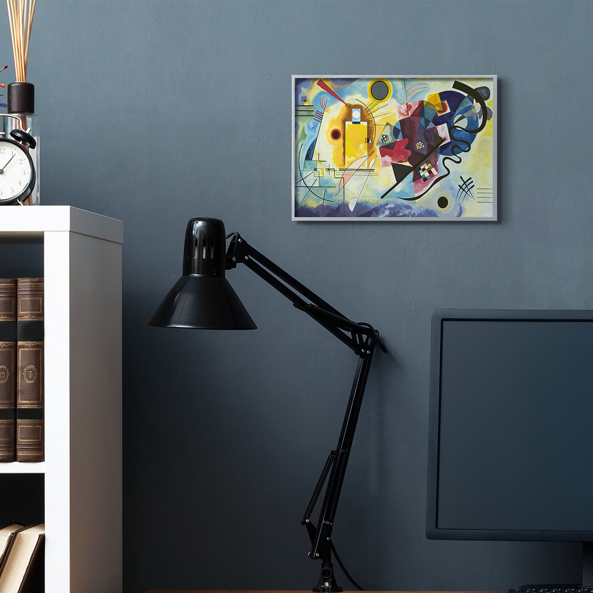 Stupell Industries Classic Kandinsky Abstraction Yellow Red Blue Gray Framed by Wassily Kandinsky