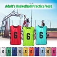 thumbnail image 4 of 12 PCS Adults Soccer Pinnies Quick Drying Football Team Jerseys Youth Sports Scrimmage Soccer Team Training Numbered Bibs Practice Sports Vest, 4 of 5