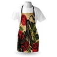 thumbnail image 4 of Octopus Apron, Nostalgic Arrangement with Blossoming Roses and Marine Animal, Unisex Kitchen Bib with Adjustable Neck for Cooking Gardening, Adult Size, Brown Charcoal Grey, by Ambesonne, 4 of 4