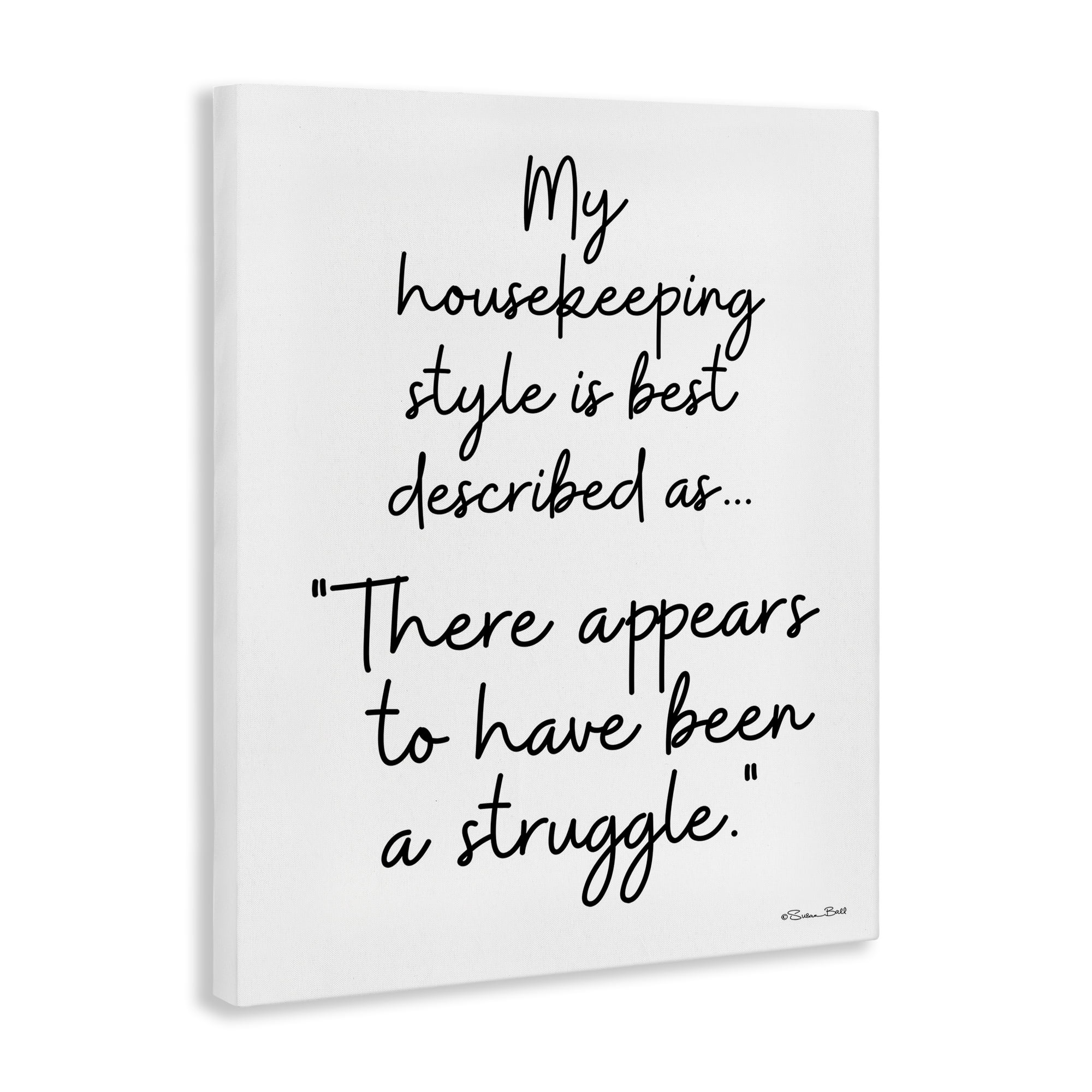 Stupell Industries Funny Housekeeping Struggle Novelty Painting Gallery Wrapped Canvas Art Print Wall Art, 30 x 40