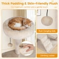 thumbnail image 6 of 52In Cat Tree Tower Beige Perches Condos Multi Cat Playground Scratching Posts 31Lbs Engineered Wood Sponge Plush Sisal Anti Topple Wide Base 22Lbs Capacity Climbing Ladder Dangling Balls Indoor Use, 6 of 10