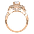 thumbnail image 3 of Dazzlingrock Collection IGI CERTIFIED Round Lab Grown White Diamond Crisscross Split Shank Engagement Ring for Women (2.05 ctw, Color H-I, Clarity SI2) in 10K Rose Gold, Size 9.5, 3 of 6