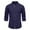 Dark Blue, variant on APEXFWDT Men's Dress Shirt - Cotton Stand Collar Business Shirt Button Down Long Sleeve Shirts for Work & Professional Settings,L,Black