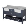 thumbnail image 6 of Charlotte 72" Double Bathroom Vanity with Marine Gray Cabinet and Carrara Marble Top, 6 of 6