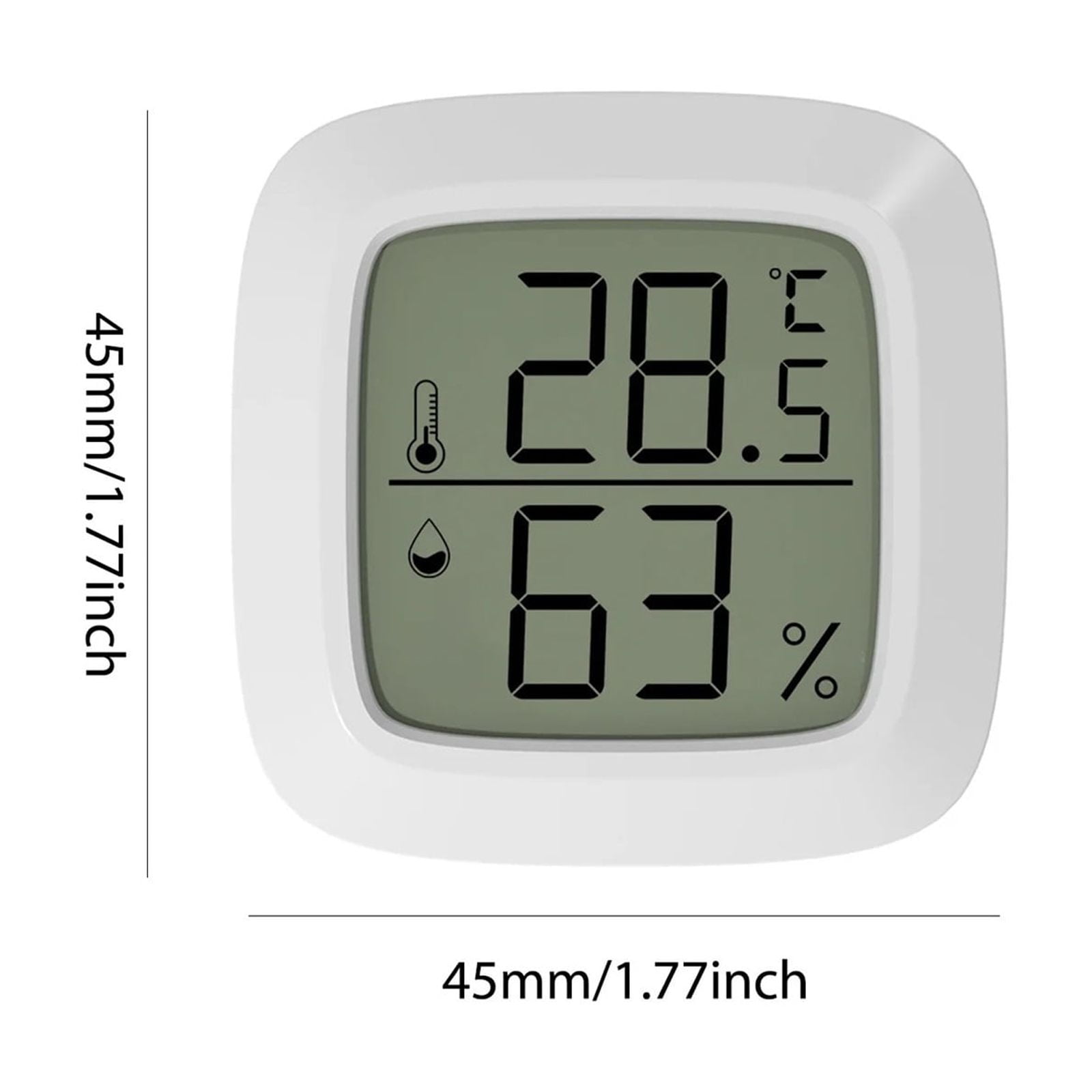Humidity Monitor with Magnetic Suction LCD Digital Weather Station Temperature Tester Gauge - ℉