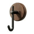 thumbnail image 5 of Walnut Wood Adhesive Hook with Strong Hold Glue, No-Drill Heavy Duty Wall Hanger for Bathroom and Kitchen Organization, Non-Marking Damage-Free Installation S, 5 of 6
