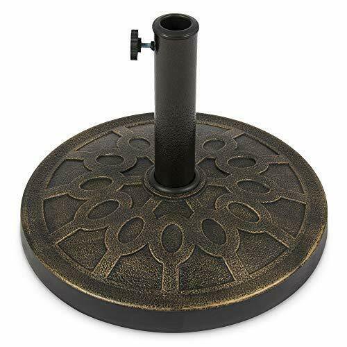 Rust Resistant Patio Umbrella Base Stand In Stylish Rustic Bronze Finish 18 Walmart Com Walmart Com