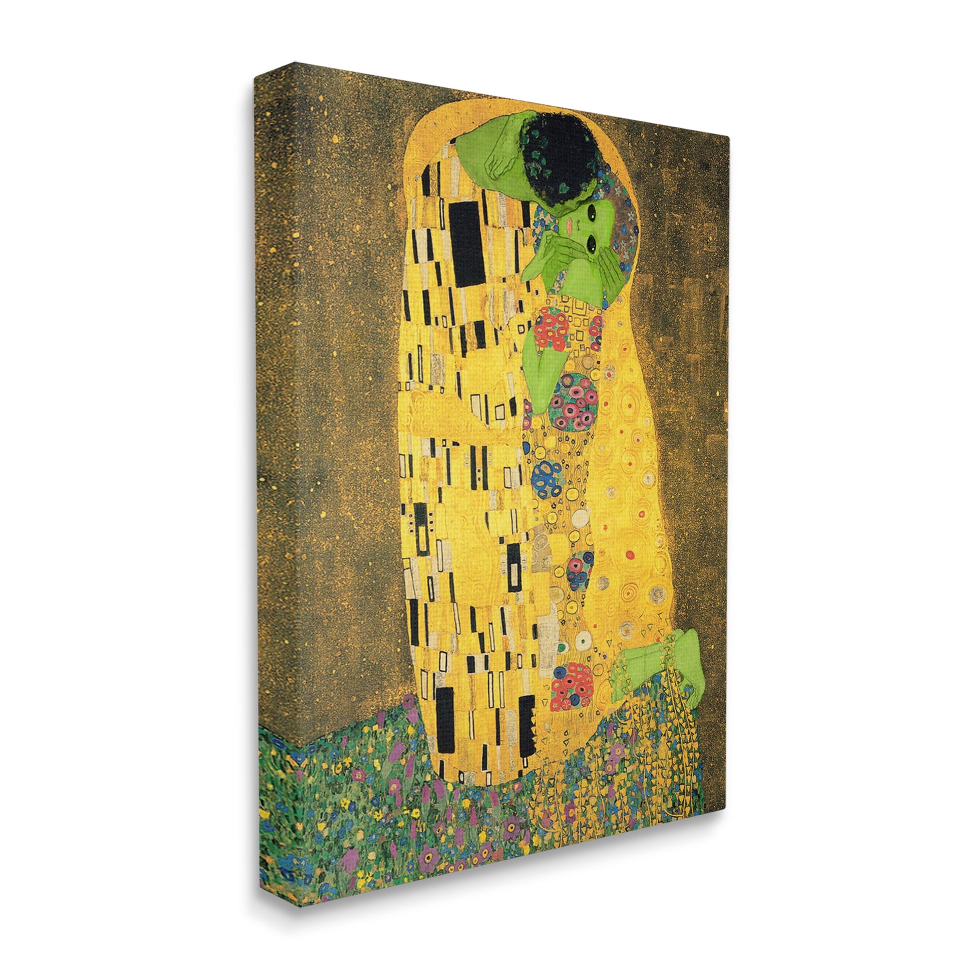 Stupell Industries Funny Classic Klimt Aliens Fairy Tales & Fantasy Painting Gallery Wrapped Canvas Print Wall Art