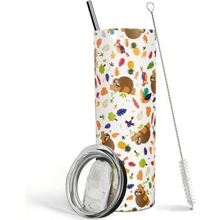 Print Tumbler-20 oz Skinny Tumbler with Lid and Straw-Cow Gifts