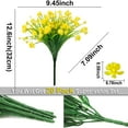 thumbnail image 2 of 20 Bundles Artificial Flowers for Outdoor Summer Decoration, UV Resistant Faux Outsides Plastic Greenery Shrubs Artificial Plants Fake Flowers Planter Home Cemetery Decor(White), 2 of 5