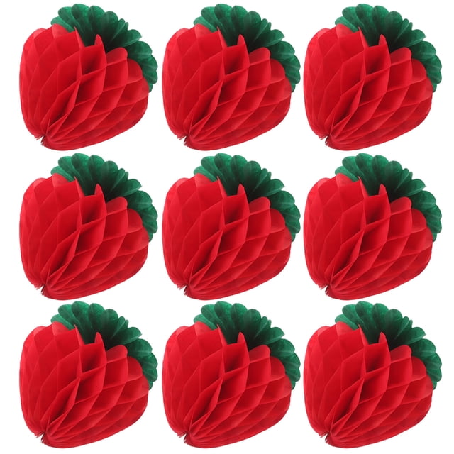 IDEANATEGRATE 10Ud Decoraciones De Fresa Para Fiesta Con Colgante Y Material Premium